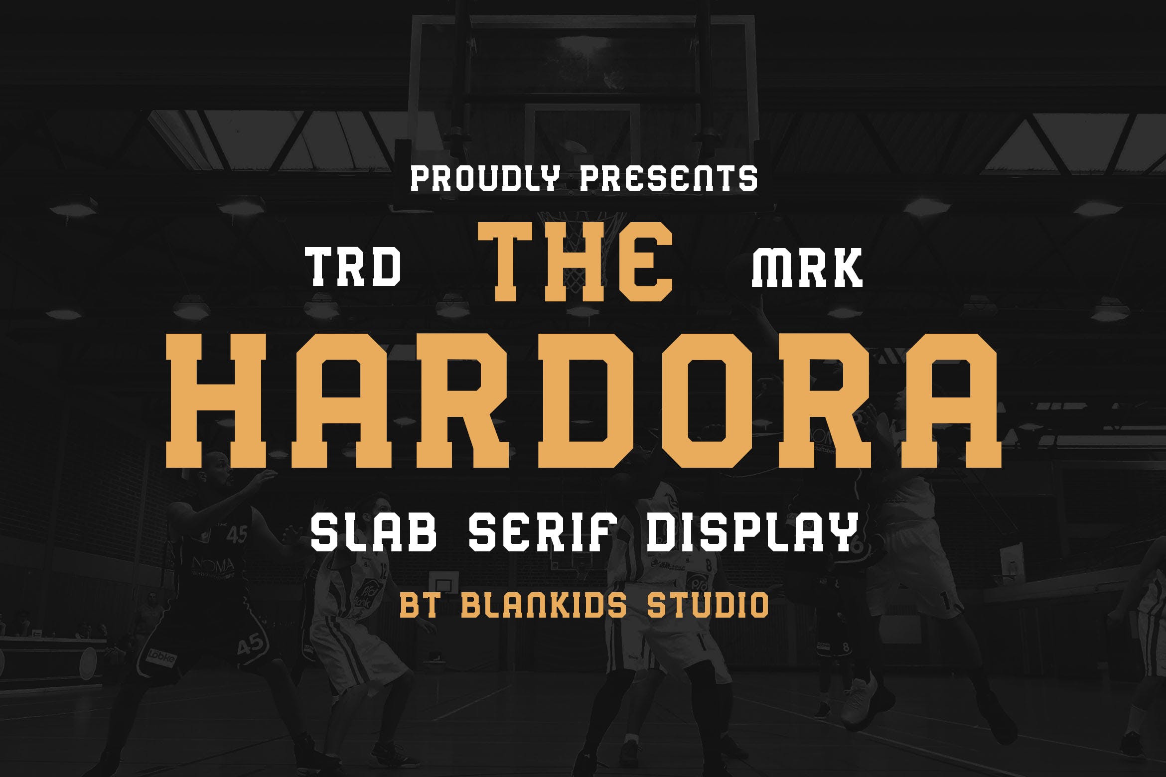 标题/包装/Logo标志设计粗衬线英文字体 Hardora – Slab Serif Display Typeface