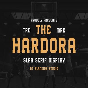 标题/包装/Logo标志设计粗衬线英文字体 Hardora – Slab Serif Display Typeface