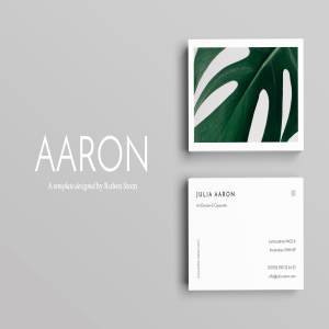 优雅简约风高端企业名片设计模板 Aaron Business Card Template插图1