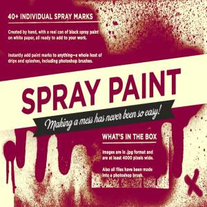 创意油漆喷漆PS图层样式 Spray paint pack for photoshop插图1