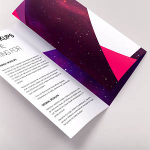 三折页版式设计小册子传单PSD样机01 Legal Trifold Brochure PSD Mockup 01