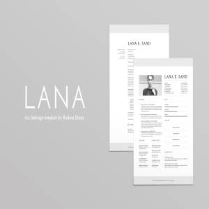 质朴设计风格个人简历设计模板 Lana’s Resume Template