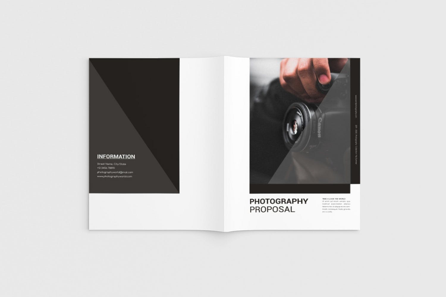 摄影作品集/摄影工作室画册设计模板 Fotograph – A4 Photography Proposal Template