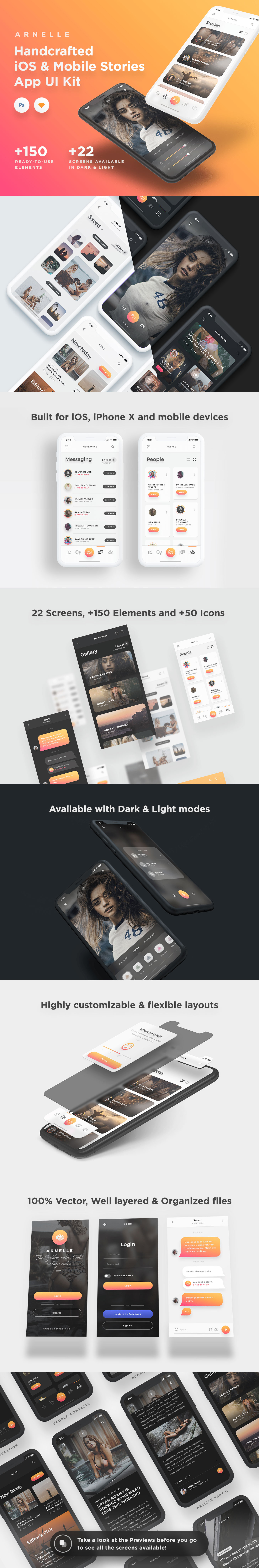 一流设计素材网下午茶：社交资讯阅读类APP UI KITS套装下载[Sketch,PSD]
