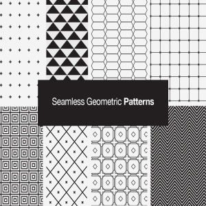 几何矢量图案无缝纹理素材 Seamless Geometric Vector Patterns