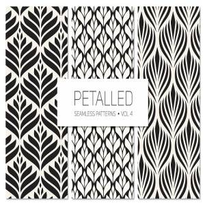 花瓣无缝图案纹理素材包 Petalled Seamless Patterns Set 4