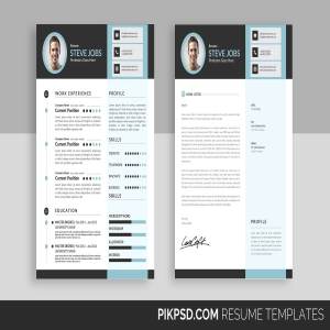 清洁明亮的简历模板