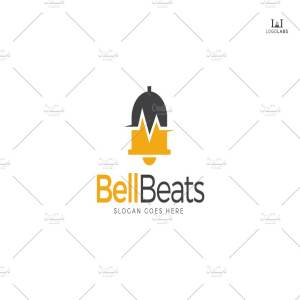电子铃铛图形Logo模板 Bell Beats Logo