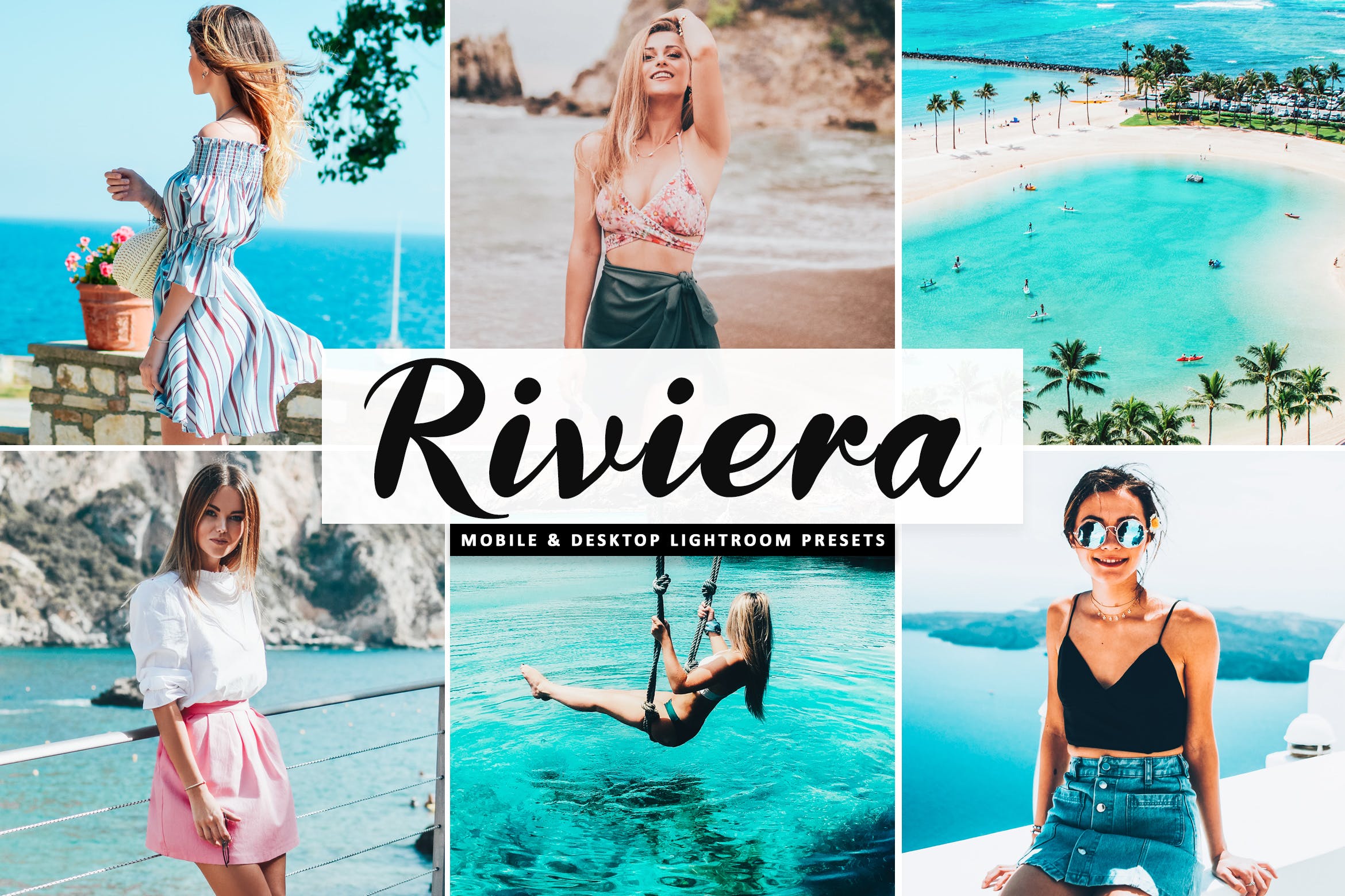 夏日沙滩&海边摄影LR调色预设 Riviera Mobile & Desktop Lightroom Presets