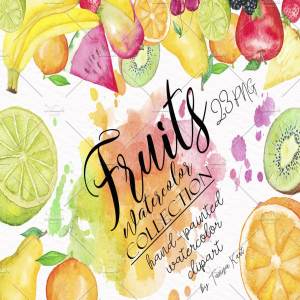 水彩水果插画合集 Fruit Watercolor Collection