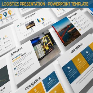 物流快递运输企业适用PPT幻灯片模板 Logistics Presentation – Powerpoint Template