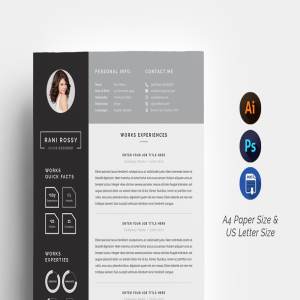 专业高端的简历设计模板 Word Infographic CV