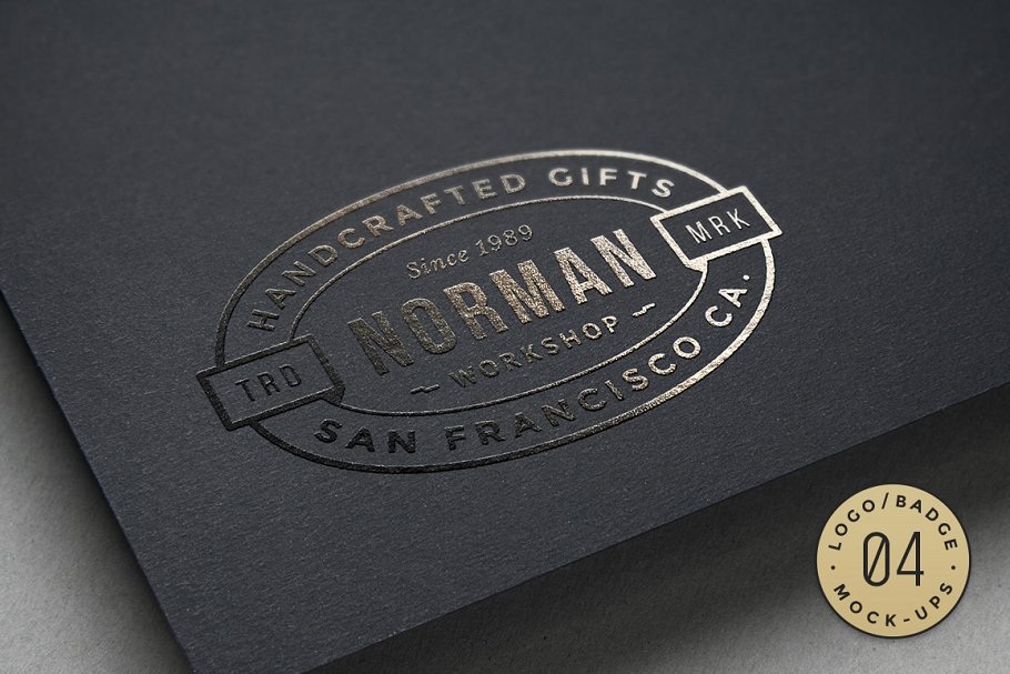 10款精致Logo/徽章样机模板 10 Logo/Badge Mock-Ups Vol.4