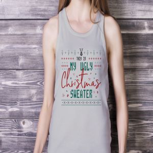 复古风格圣诞主题T恤印花图案设计素材 Retro Ugly Christmas Print TShirt Design with Deer插图2