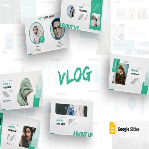 视频博客项目宣传介绍Google幻灯片模板 Vlog – Google Slides Template