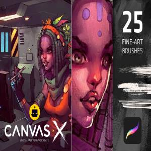 超级手绘插画Procreate笔刷 Canvas X – Procreate Brush Pack
