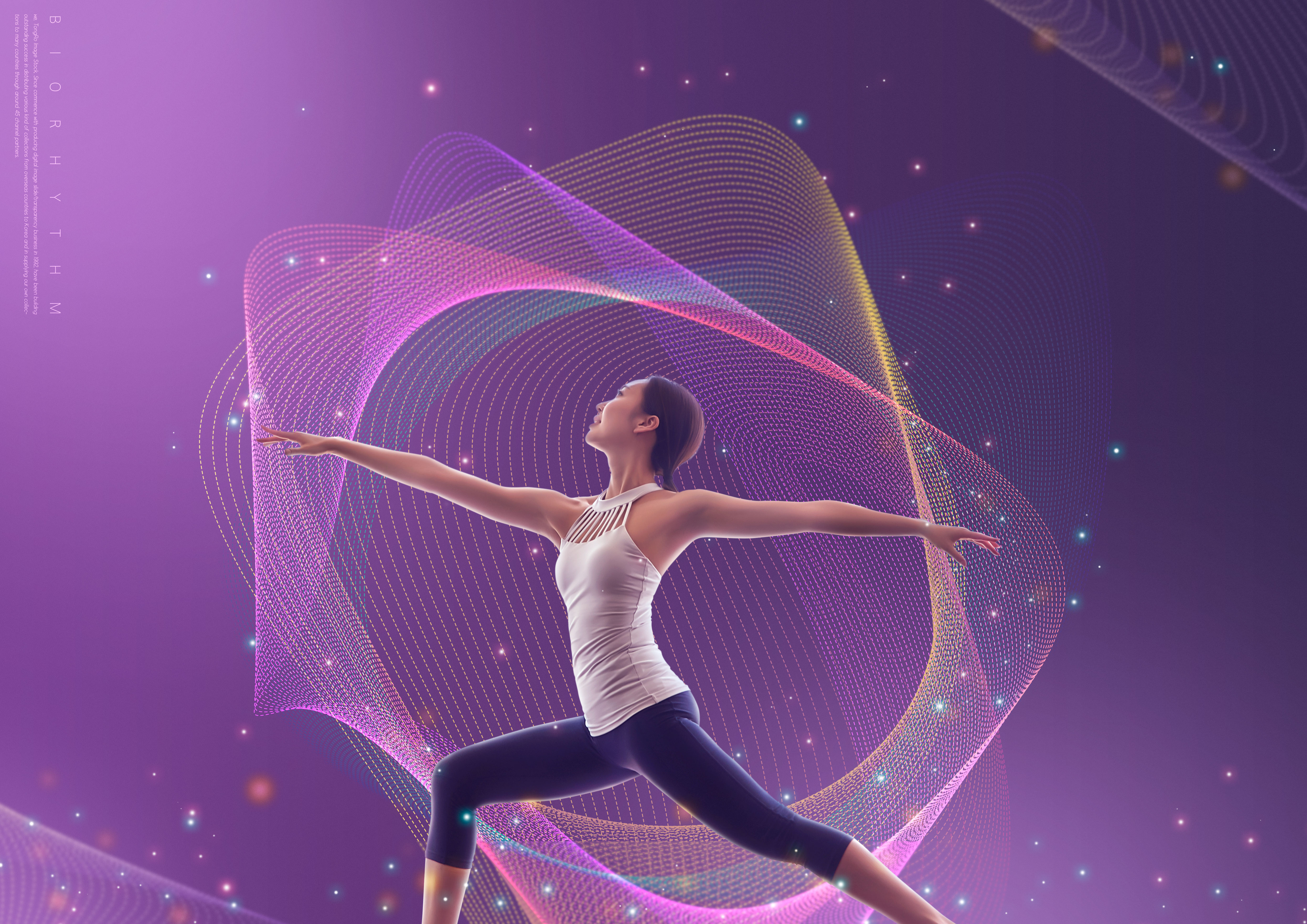 塑身瑜伽运动海报psd模板