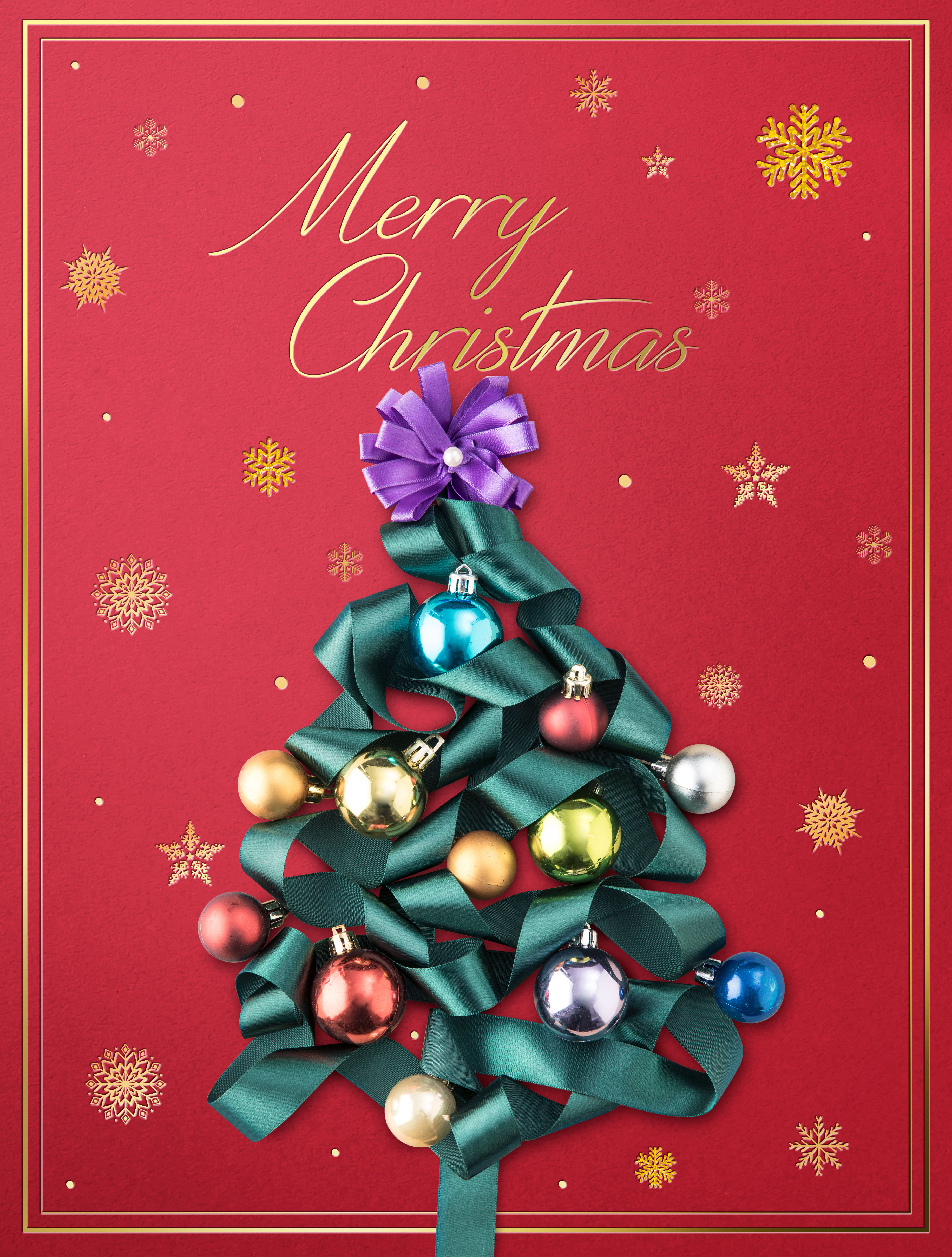 彩色装饰球圣诞球海报图片psd素材