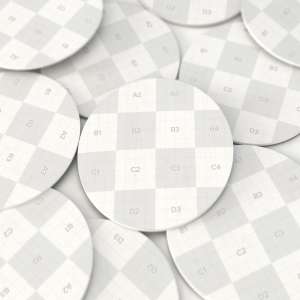 圆形纸杯垫品牌标识展示样机02 Round Coaster Mockup 02