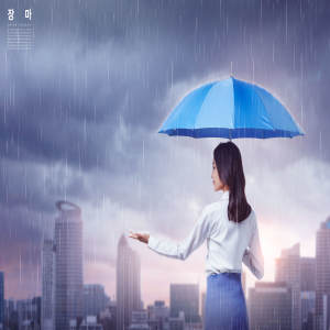 雨季出行/安全防范主题海报模板套装[PSD]