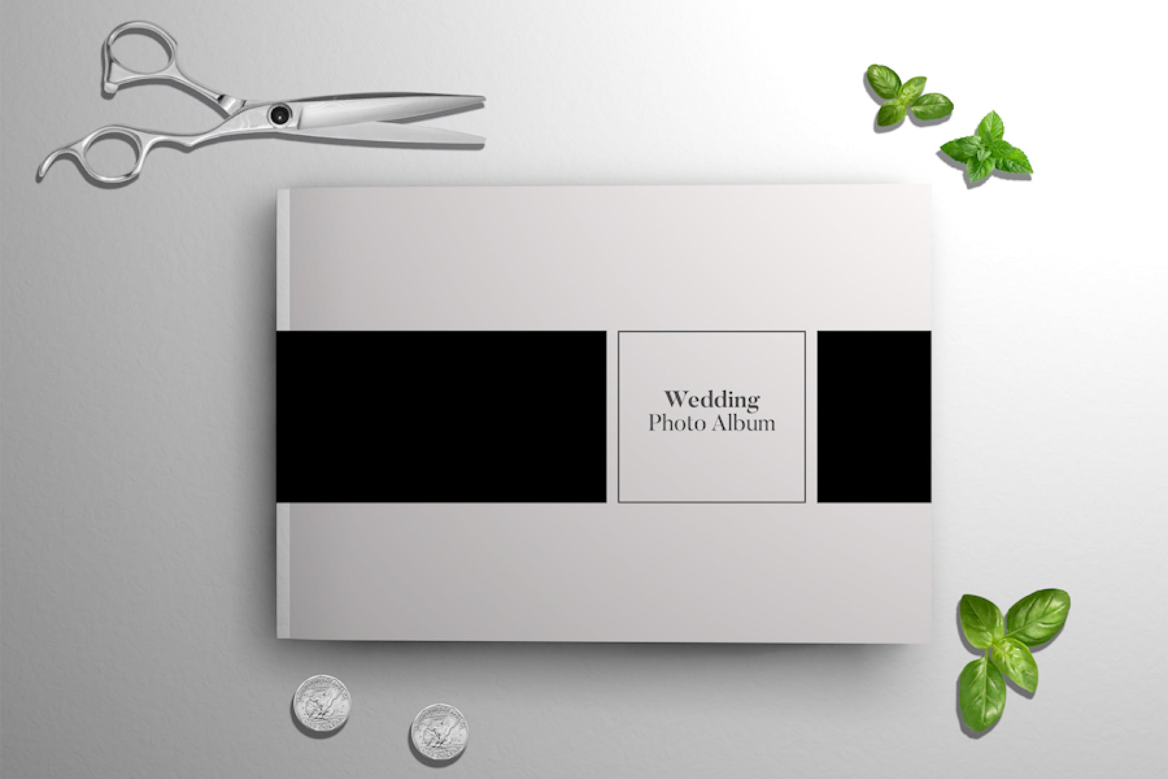 婚礼婚庆策划公司作品集设计模板v6 Landscape Photo Album Vol. 6