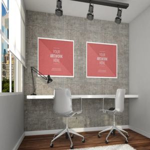 企业文化宣传企业办公场所画框样机 Design Office MockUp插图6