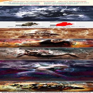 一款彩色闪电风暴战争的电影效果Photoshop动作下载