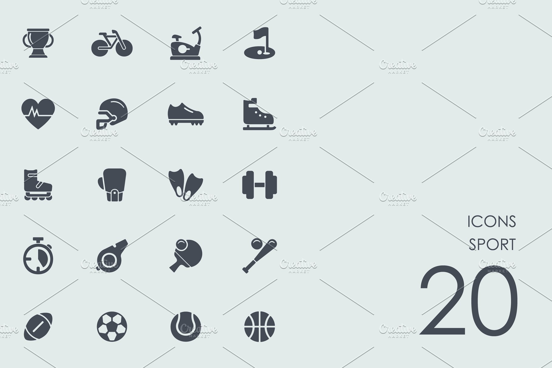 运动主题图标集 Sport icons