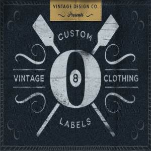 可编辑复古服装标签Logo模板 Custom Vintage Clothing Labels插图1