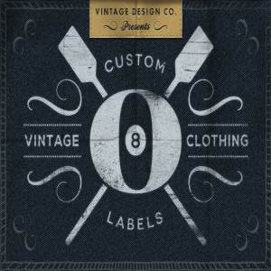 可编辑复古服装标签Logo模板 Custom Vintage Clothing Labels