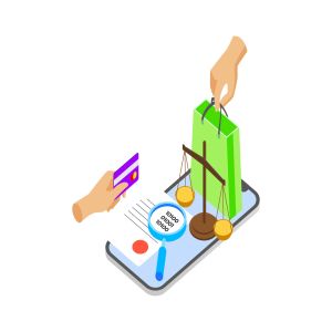 区块链技术智能合约概念插画素材v10 Smart Contract on Blockchain Isometric  10 – TU