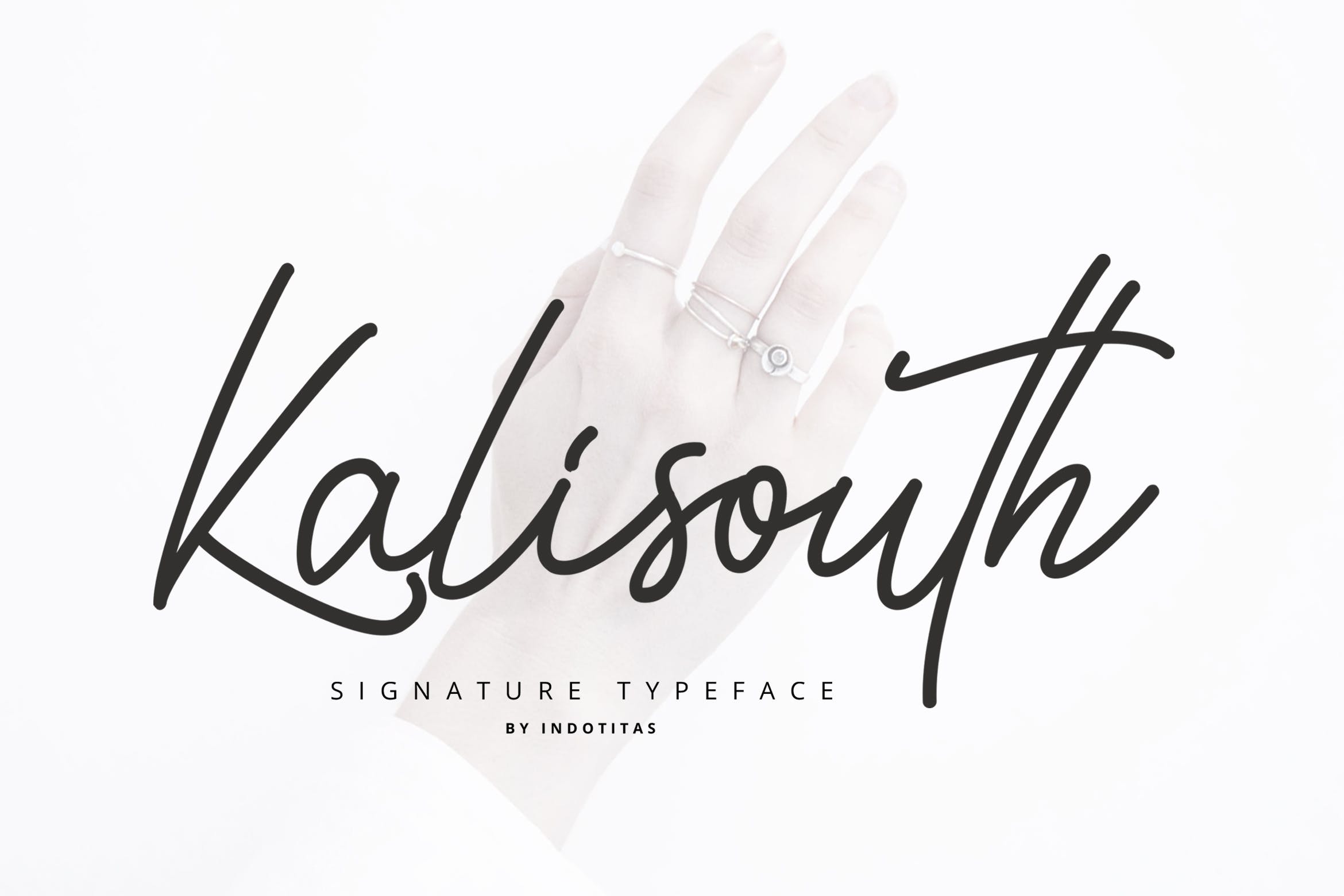 现代钢笔书法英文签名字体下载 Kalisouth Signature Font
