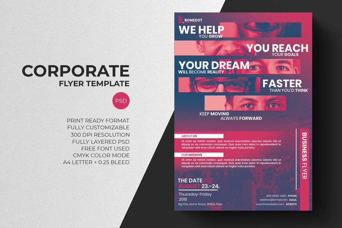 企业宣传海报传单设计模板v8 Corporate Flyer Template