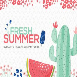 夏日风可爱图案纹理 Fresh Summer Patterns