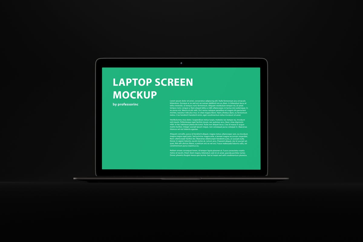 黑色背景MacBook Air笔记本电脑演示样机 Black MacBook Air Mockup