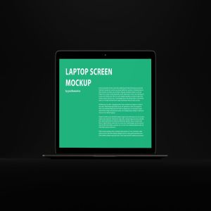 黑色背景MacBook Air笔记本电脑演示样机 Black MacBook Air Mockup