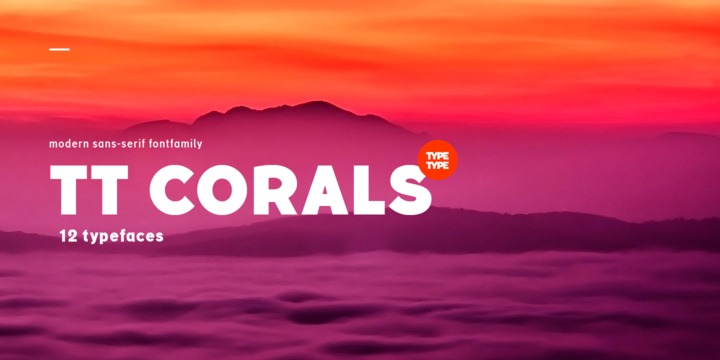 现代人文主义无衬线字体 TT Corals Font Family