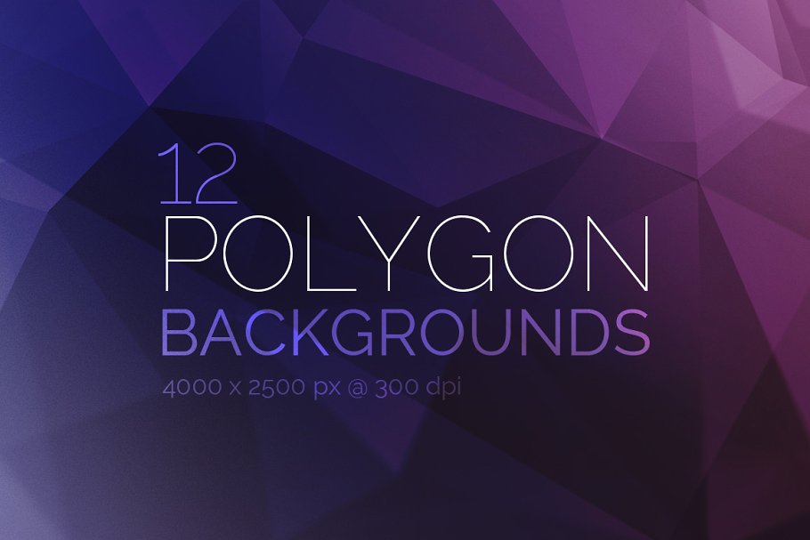 现代抽象多边形几何体背景 Polygon Backgrounds