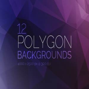 现代抽象多边形几何体背景 Polygon Backgrounds