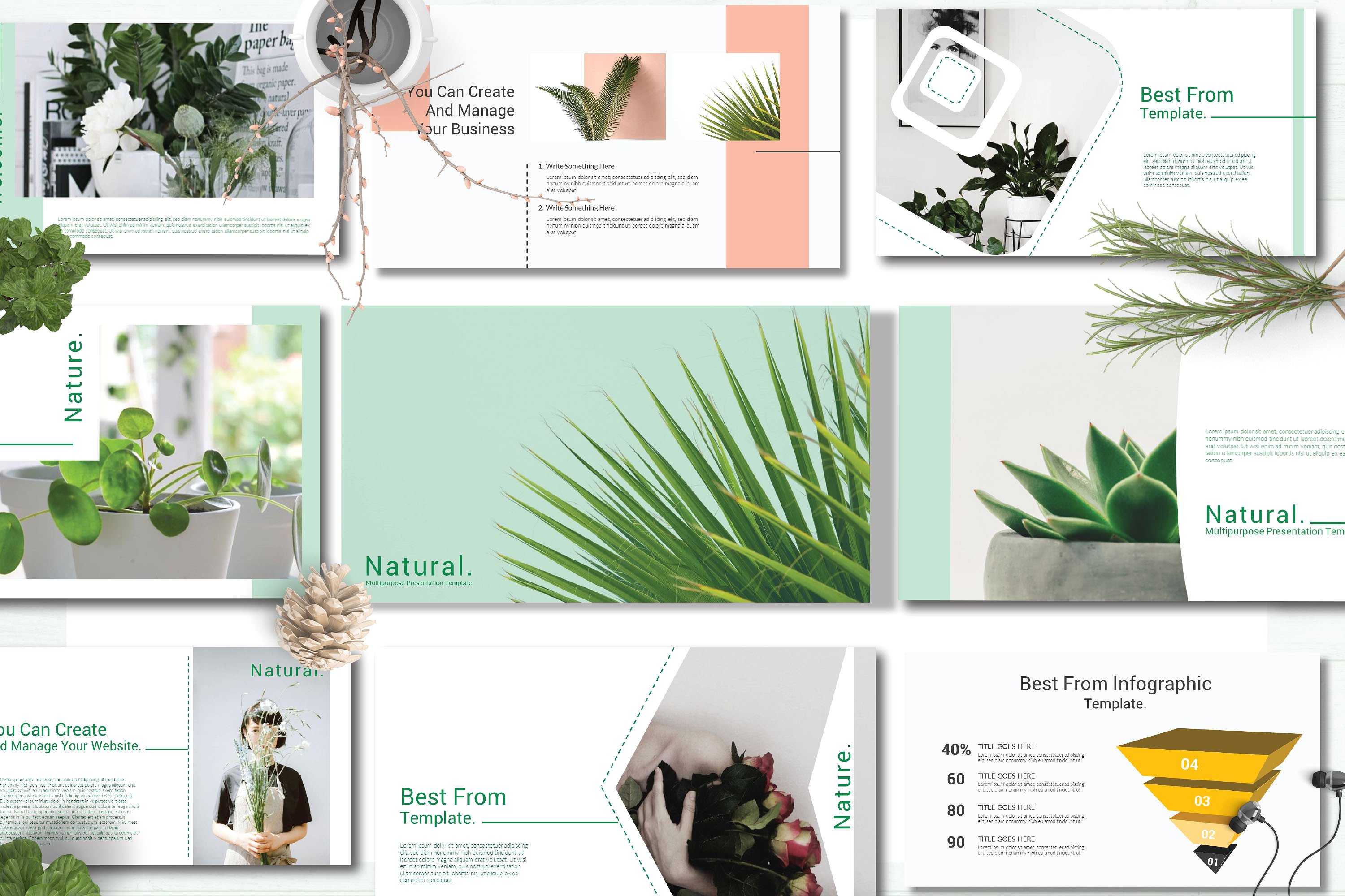 Natural Powerpoint Template干净、现代、多用途的商业化PPT模板下载[pptx]