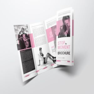 折页小册折页传单样机模板 DL Trifold Brochure Mockups