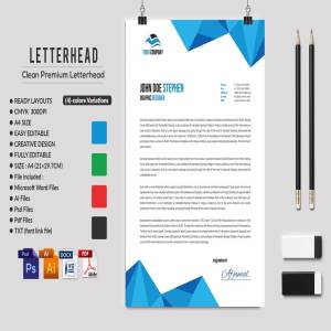 10款企业品牌信笺模板 Letterhead Bundle插图6