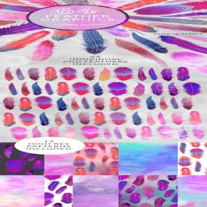 64款漂亮的羽毛PNG透明素材打包下载[png]