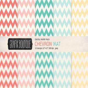 人字形图记乳粉色纸张纹理 Chevron ikat creamy pink papers