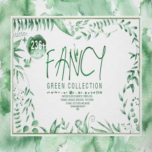 珍藏版春季手绘绿色植物素材包