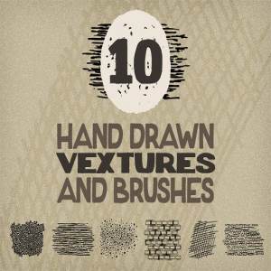10款手绘花纹纹理&笔刷 10 Hand Drawn Vextures and Brushes