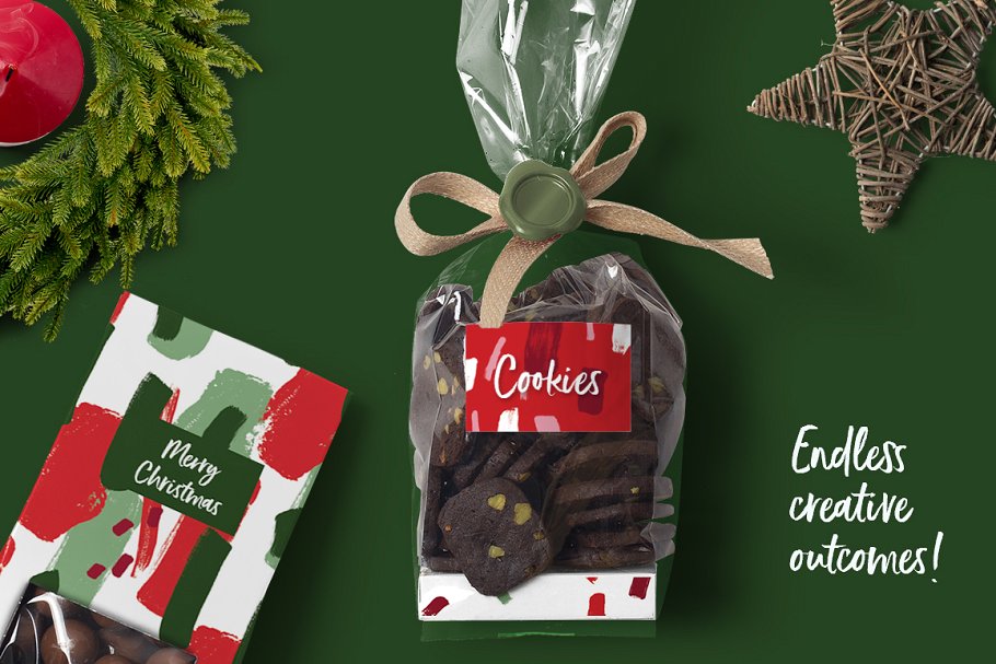 多彩颜料飞溅圣诞节主题风格纹理 Color Splash Patterns – Xmas Edition