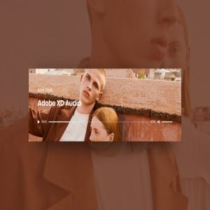 音乐播放器网站小挂件UI设计模板 Audio Player Widget – Adobe XD