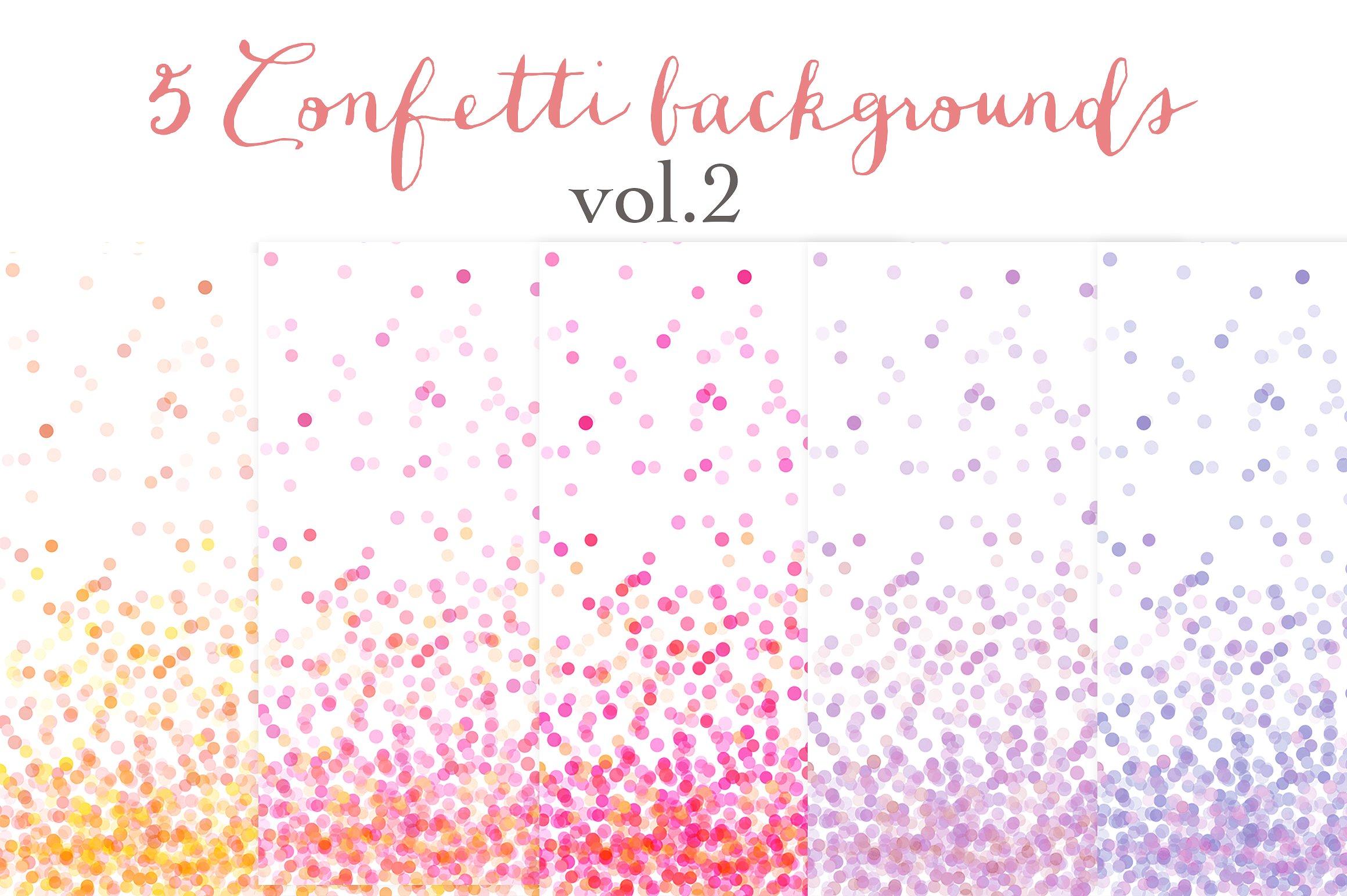 糖果色糖果主题背景纹理 Confetti backgrounds vol.2