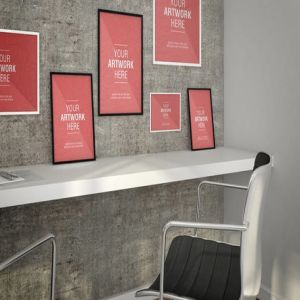 企业文化宣传企业办公场所画框样机 Design Office MockUp插图3